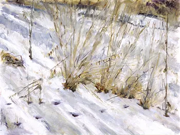 Painting Oil_Snow Weeds_10x8